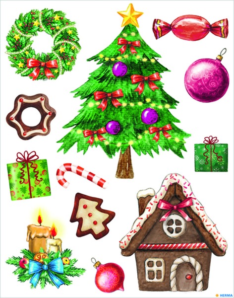 Matrica, karácsonyi Herma "Window Sticker" Christmas Time