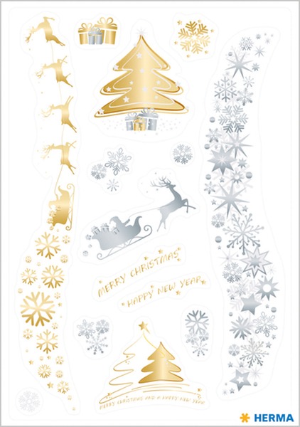 Matrica, karácsonyi Herma "Decor" Christmas Magic