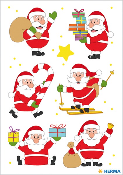 Matrica, karácsonyi Herma "Decor" Christmas Santa Claus