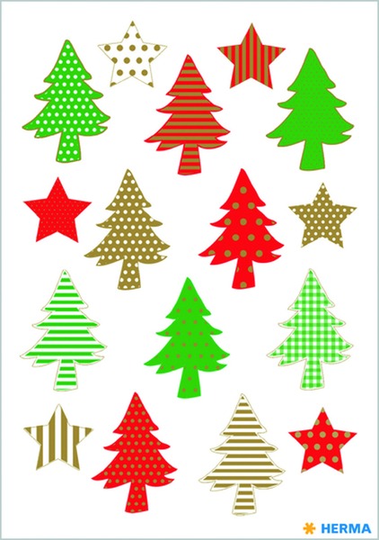Matrica, karácsonyi Herma "Decor" Christmas Tree