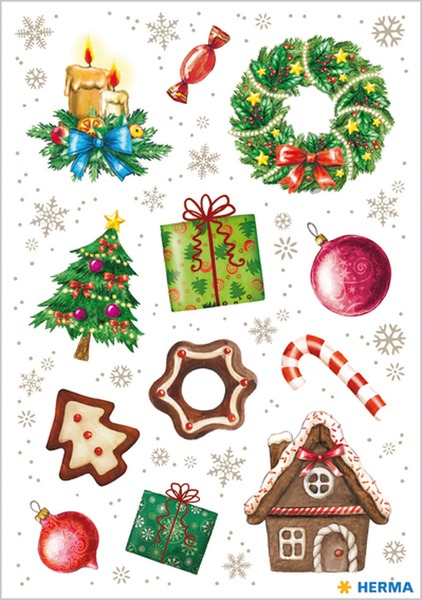 Matrica, karácsonyi Herma "Decor" Christmas Time