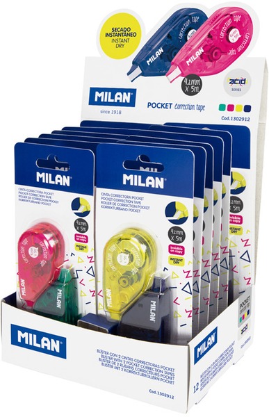 Hibajavító roller 4,2 mm x 5 m 12 bliszter/doboz Milan "Pocket" Acid