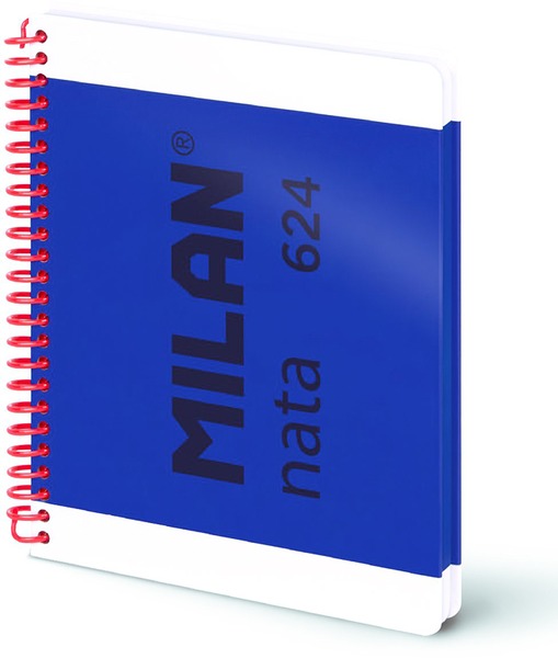 Spirálfüzet A/5 80 lapos, sima Milan "Nata 624" kék