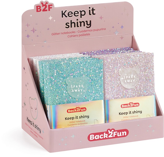 Napló display 12 db-os, glitteres 96 lapos MQ "Keep it Shiny"