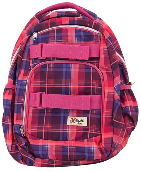 Iskolai hátizsák 25 L ergonómikus, kulacstartóval Extreme 4 Me "Squares"