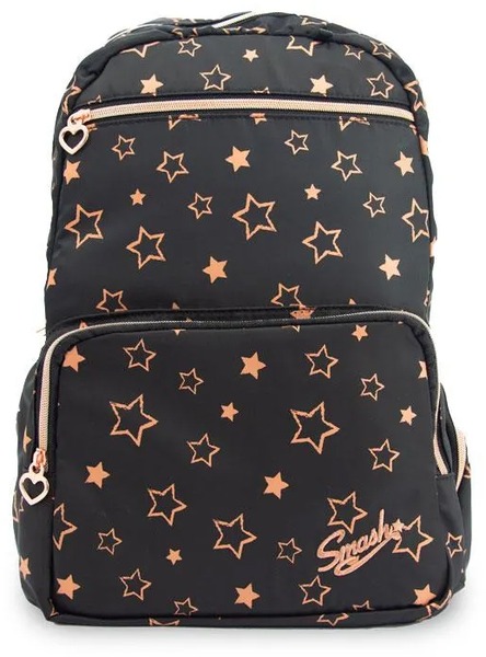 Iskolai hátizsák 23 L ergonomikus Octopus "Fashion" Stars fekete