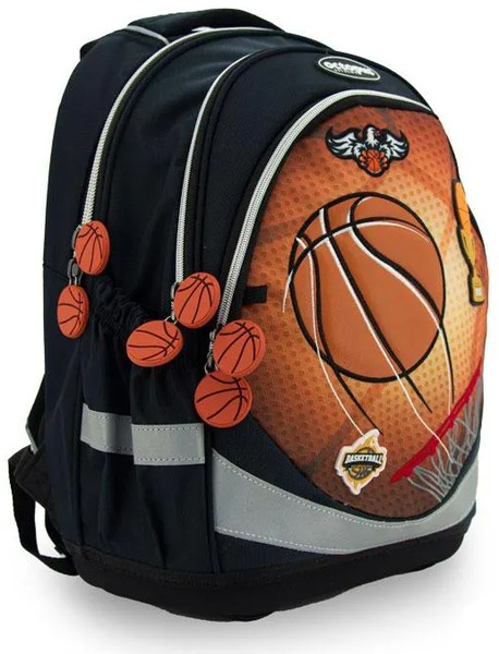 Iskolai hátizsák 34 L ergonomikus, kulacstartóval Octopus "Basketball"