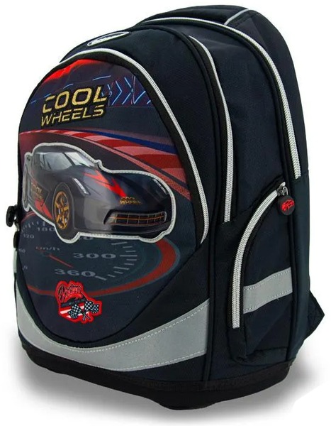 Iskolai hátizsák 34 L ergonomikus, kulacstartóval Octopus "Cool Wheels"
