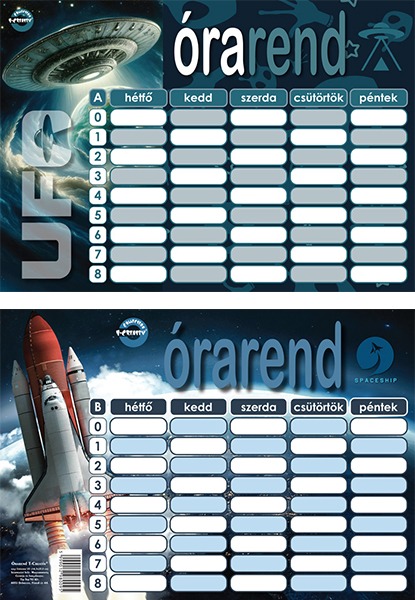 Órarend 16,5x23,5 cm 25 db/csomag T-Creativ "Universe"
