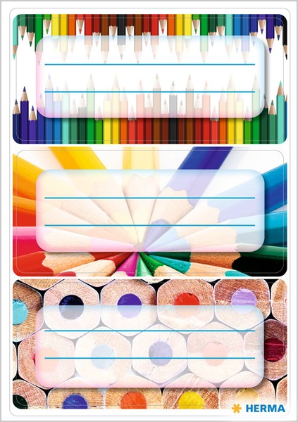 Füzetcímke 3 ív/csomag Herma "Pencils"