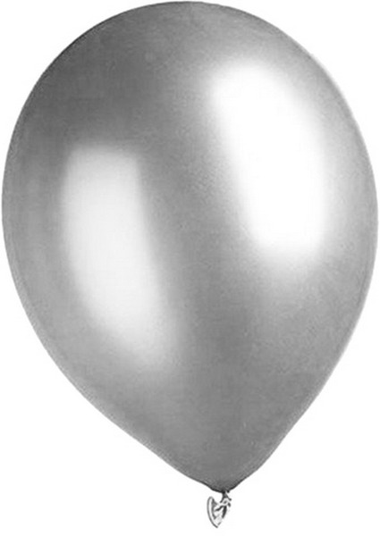 Léggömb 24 cm 100 db/csomag metál ezüst