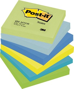 Öntapadó jegyzettömb 76x76 mm 100 lap Post-it álmodozó színek