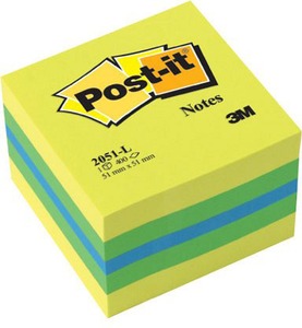 Öntapadó jegyzettömb 51x51 mm 400 lap Post-it lime színek