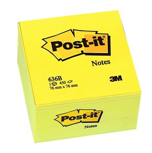 Öntapadó jegyzettömb 76x76 mm 450 lap Post-it sárga