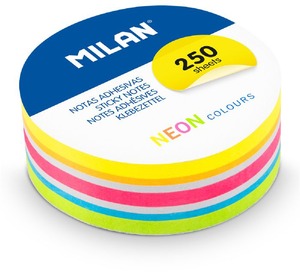 Öntapadó jegyzettömb 67 mm 250 lap Milan neon színek