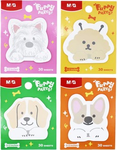 &Ouml;ntapad&oacute; jegyzett&ouml;mb 76x51 mm 30 lap M&G "Puppy Party" vegyes minta