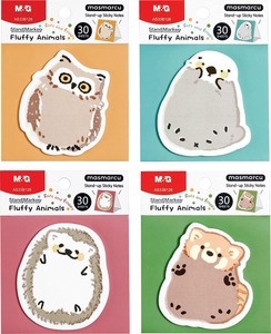 &Ouml;ntapad&oacute; jegyzett&ouml;mb 71x66 mm 30 lap M&G "Fluffy Animals" vegyes minta