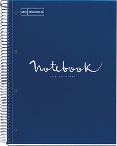 Spirálfüzet A/4 5x24 lapos, vonalas MQ "Emotions" navy