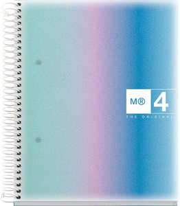 Spirálfüzet A/5 4x30 lapos, vonalas MQ "Aurora" Santorini