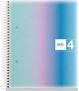 Spirálfüzet A/5 4x30 lapos, négyzetrácsos MQ "Aurora" Santorini