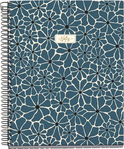 Spir&aacute;lf&uuml;zet A/5 4x25 lapos, vonalas MQ "Boho Essence" Prussia