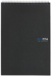 Spirálnotesz A/4 4x30 lapos, négyzetrácsos MQ "Graphite"