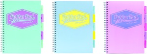 Spirálfüzet A/4 100 lapos, négyzetrácsos Pukka Pad "Project Book" Pastel vegyes színek