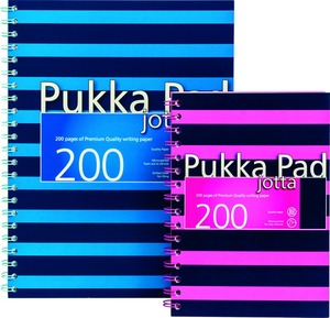 Spirálfüzet A/4 100 lapos, vonalas Pukka Pad "Jotta Pad" navy-pink