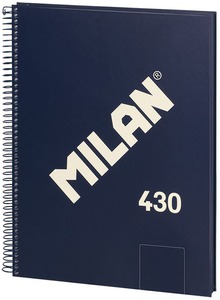 Spirálfüzet A/4 80 lapos, sima Milan "1918 Series" navy
