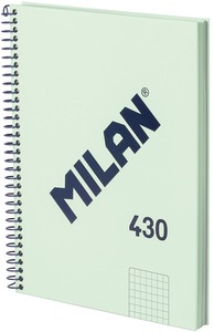 Spirálfüzet A/5 80 lapos, négyzetrácsos Milan "1918 Series" zöld