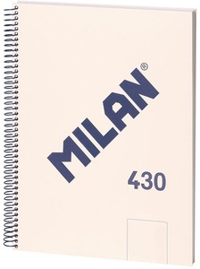 Spirálfüzet A/4 80 lapos, sima Milan "1918 Series" bézs