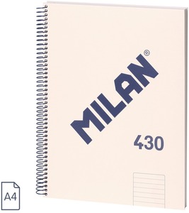 Spirálfüzet A/4 80 lapos, vonalas Milan "1918 Series" bézs