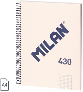 Spirálfüzet A/4 80 lapos, négyzetrácsos Milan "1918 Series" bézs