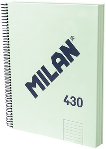 Spirálfüzet A/4 120 lapos, vonalas Milan "1918 Series" zöld