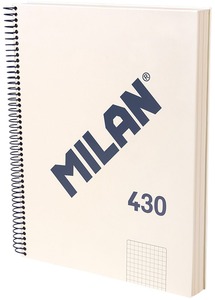Spirálfüzet A/4 120 lapos, négyzetrácsos Milan "1918 Series" bézs