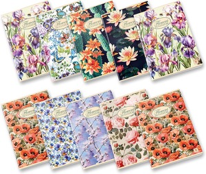 Füzet A/4 42 lapos, vonalas, 10 db/csomag Pigna "Nature Flowers"