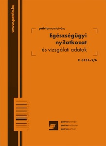 Egészségügyi kiskönyv C.3151-2/A A/6 8 lapos Pátria
