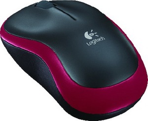 Egér, optikai, vezeték nélküli Logitech "M185" piros