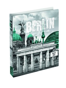 Gyűrűskönyv A/4 2 gyűrűs, PP Herma "Trend Cities" Berlin