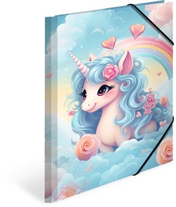 Gumis mappa A/4 karton Herma "Happy Unicorn"