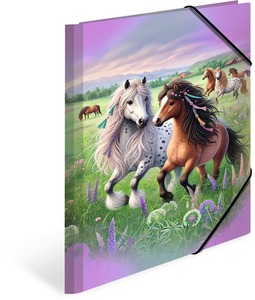 Gumis mappa A/4 karton Herma "Horse World"
