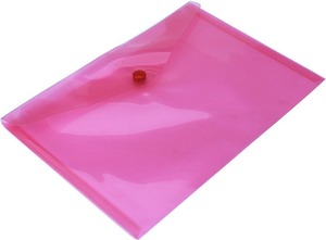 Irattartó tasak A/5 PP ICU áttetsző piros