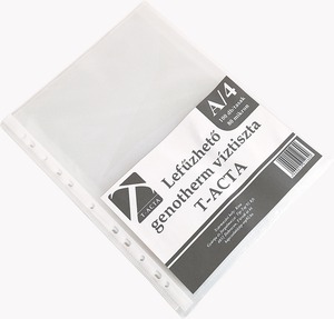 Genotherm, lefűzhető A/4 80 mikron, v&iacute;ztiszta 100 db/csomag T-Acta