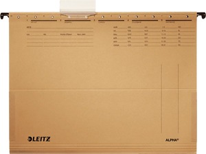 Függőmappa 348x270 oldalt zárt, 25 db/csomag LEITZ "Alpha" natúr