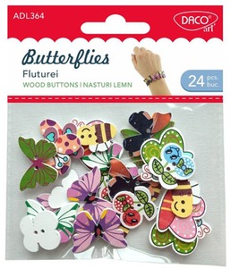Fa dekoráció, pillangók Daco "Butterflies"