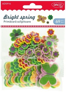 Dekorgumi forma, pillangók és virágok Daco "Bright spring"
