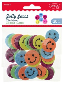 Dekorgumi forma, mosolygó arcok Daco "Jolly faces"