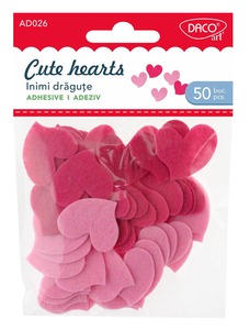 Filc forma, szívek Daco "Cute Hearts"