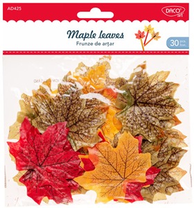 Textil falevél 7 cm Daco "Maple leaves" vegyes színek