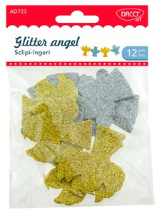 Dekorgumi forma, angyal Daco "Glitter angel"